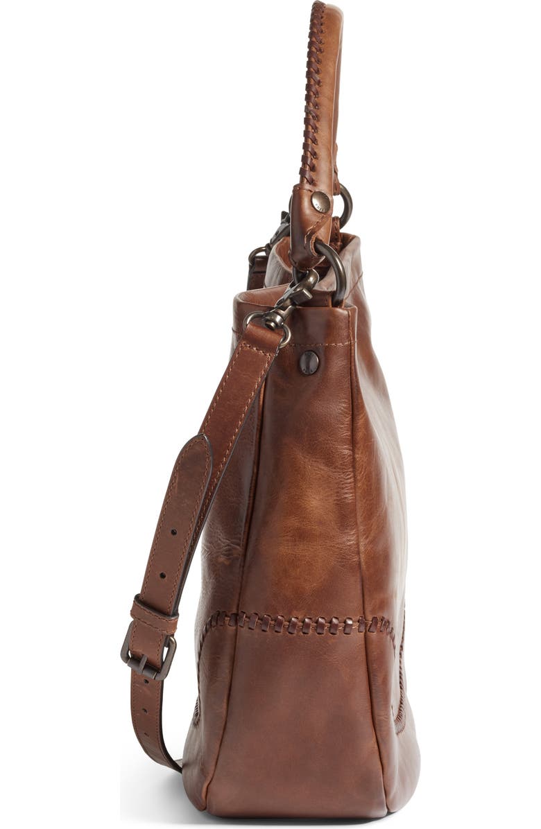 Frye Melissa Whipstitch Leather Hobo, Alternate, color, Cognac