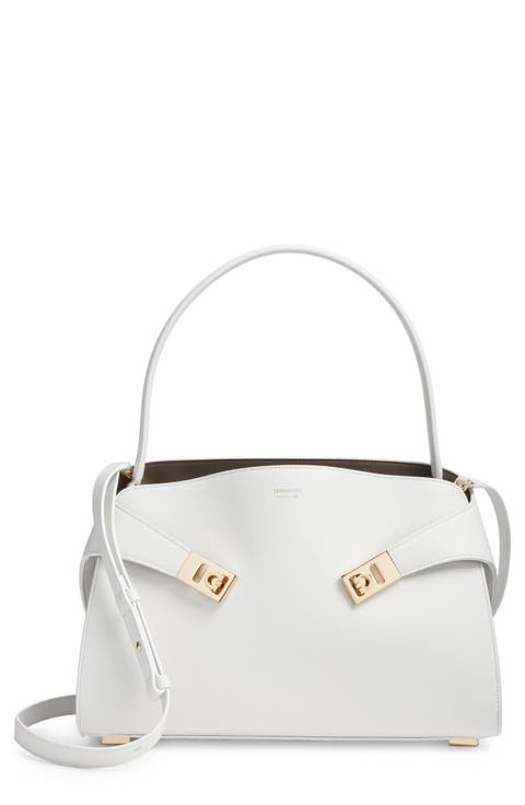 Small Hug Leather Top Handle Bag