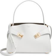 FERRAGAMO Small Hug Leather Top Handle Bag