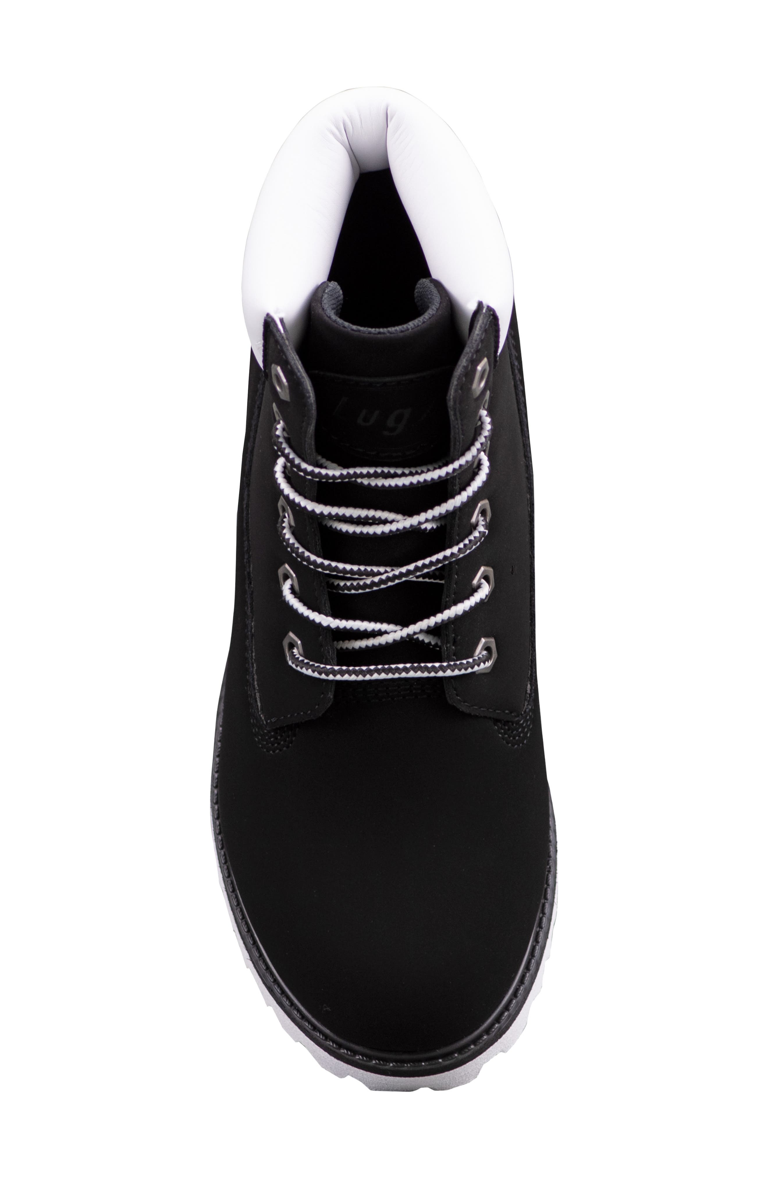 Convoy Faux Leather Bootie, Alternate, color, BLACK/WHITE