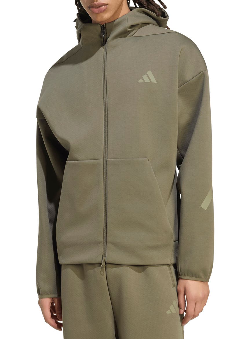 Z.N.E. Full-Zip Track Hoodie, Main, color, OLIVE STRATA