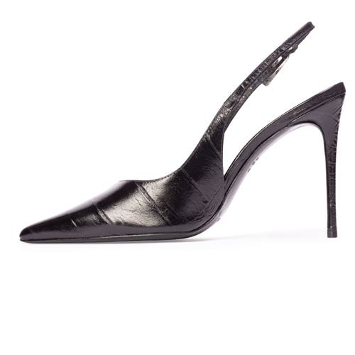 Black Suede Studio Branca 100 Slingback Pump In Black