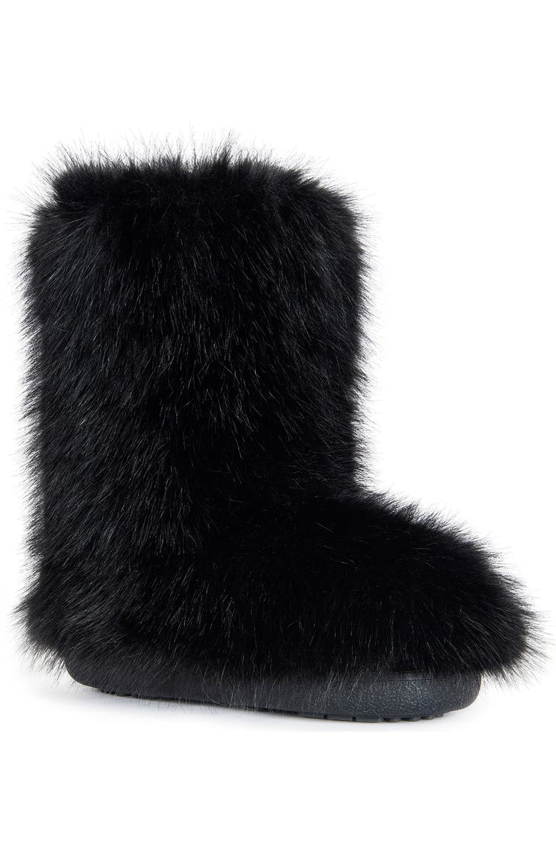 AZALEA WANG Dipa Faux Fur Bootie, Main, color, Black