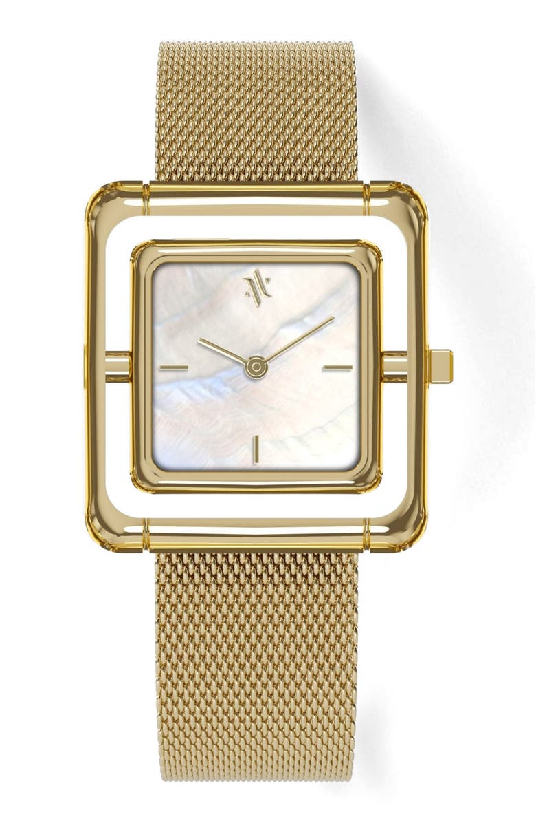 VANNA Umbra Watch, Main, color, White Pearl-Gold