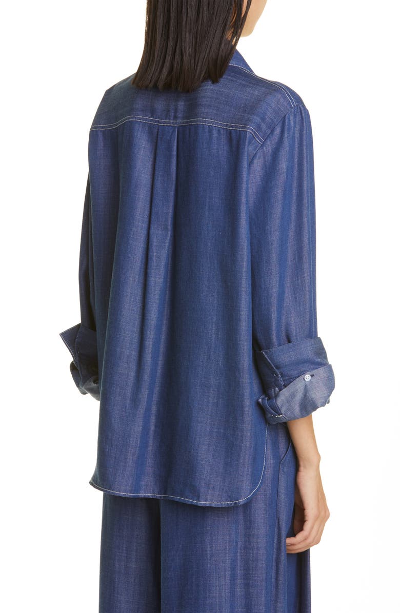 TWP Boyfriend Denim Shirt, Alternate, color, 