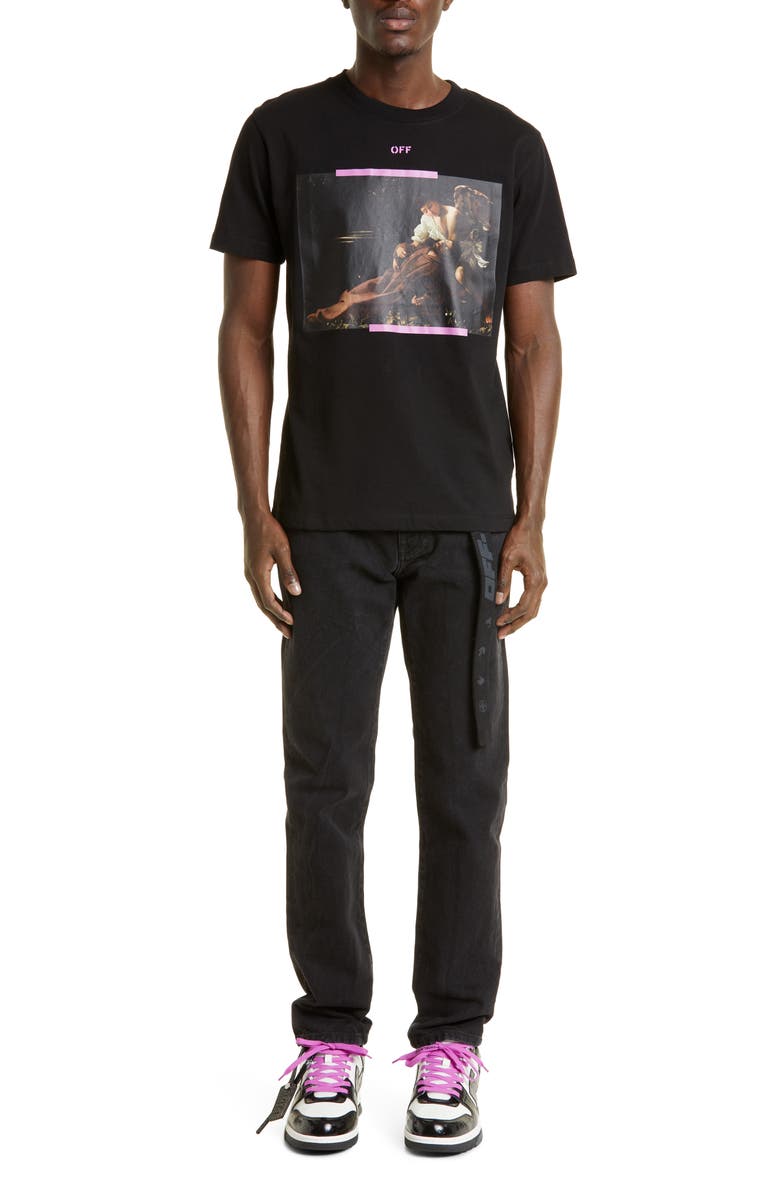 Off-White Slim Fit The Ecstasy of Saint Francis Painting Graphic Tee, Alternate, color, 