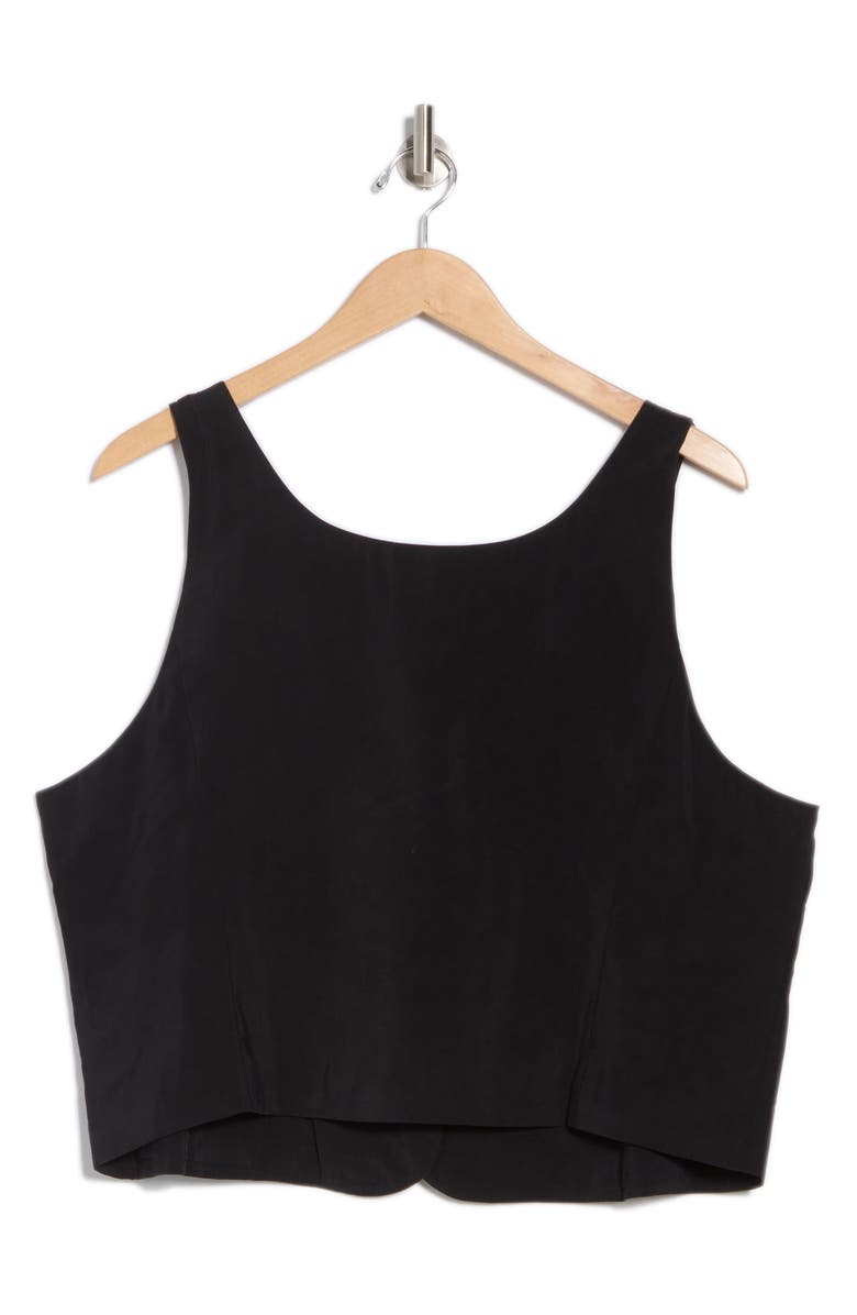 NORDSTROM RACK Button Front Vest Top, Alternate, color, Black