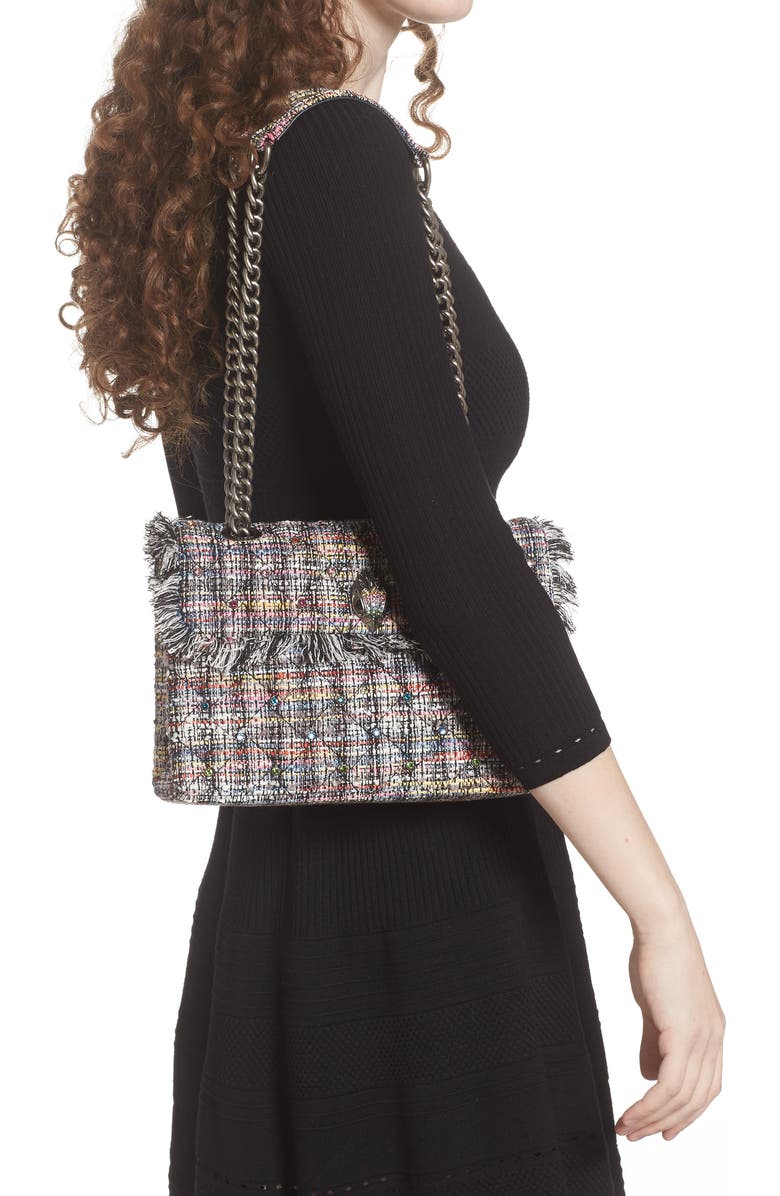 Kurt Geiger London Kensington Recycled Tweed Shoulder Bag, Alternate, color,