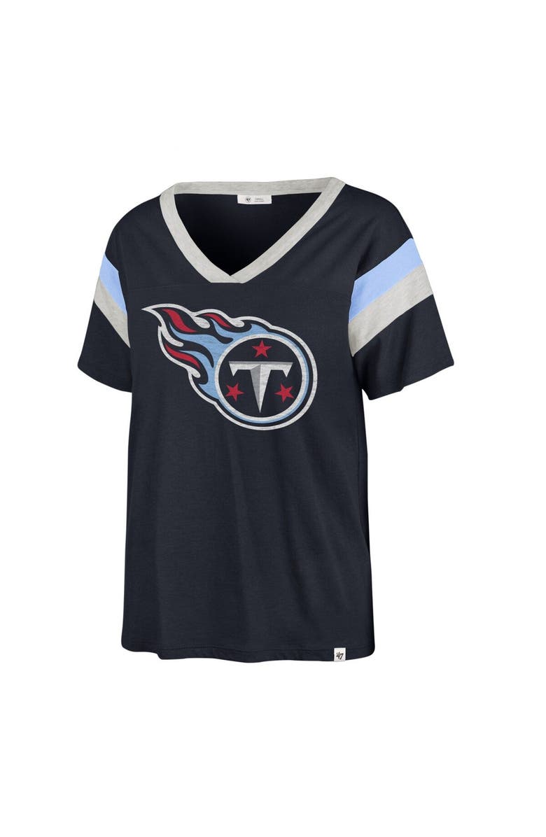 '47 Women's '47 Navy Tennessee Titans Phoenix V-Neck T-Shirt, Main, color, Navy