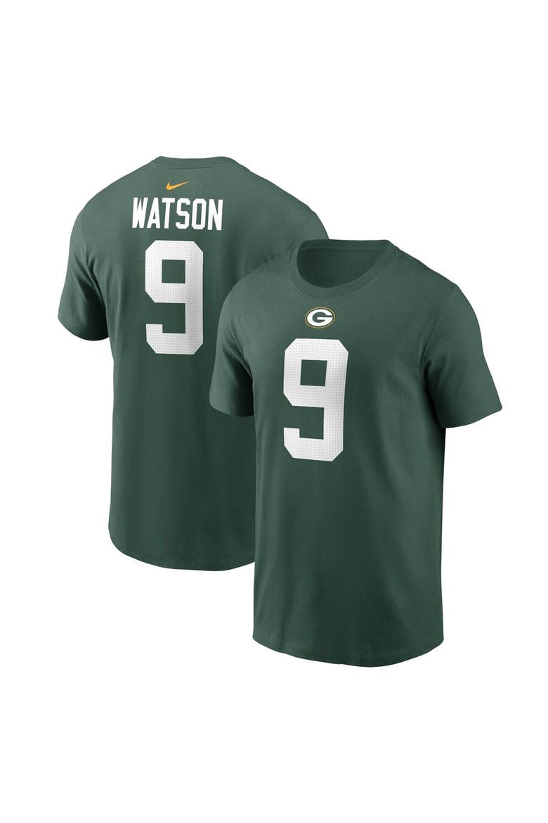 Men's Nike Christian Watson Green Green Bay Packers Player Name & Number T-Shirt, Main, color, Green