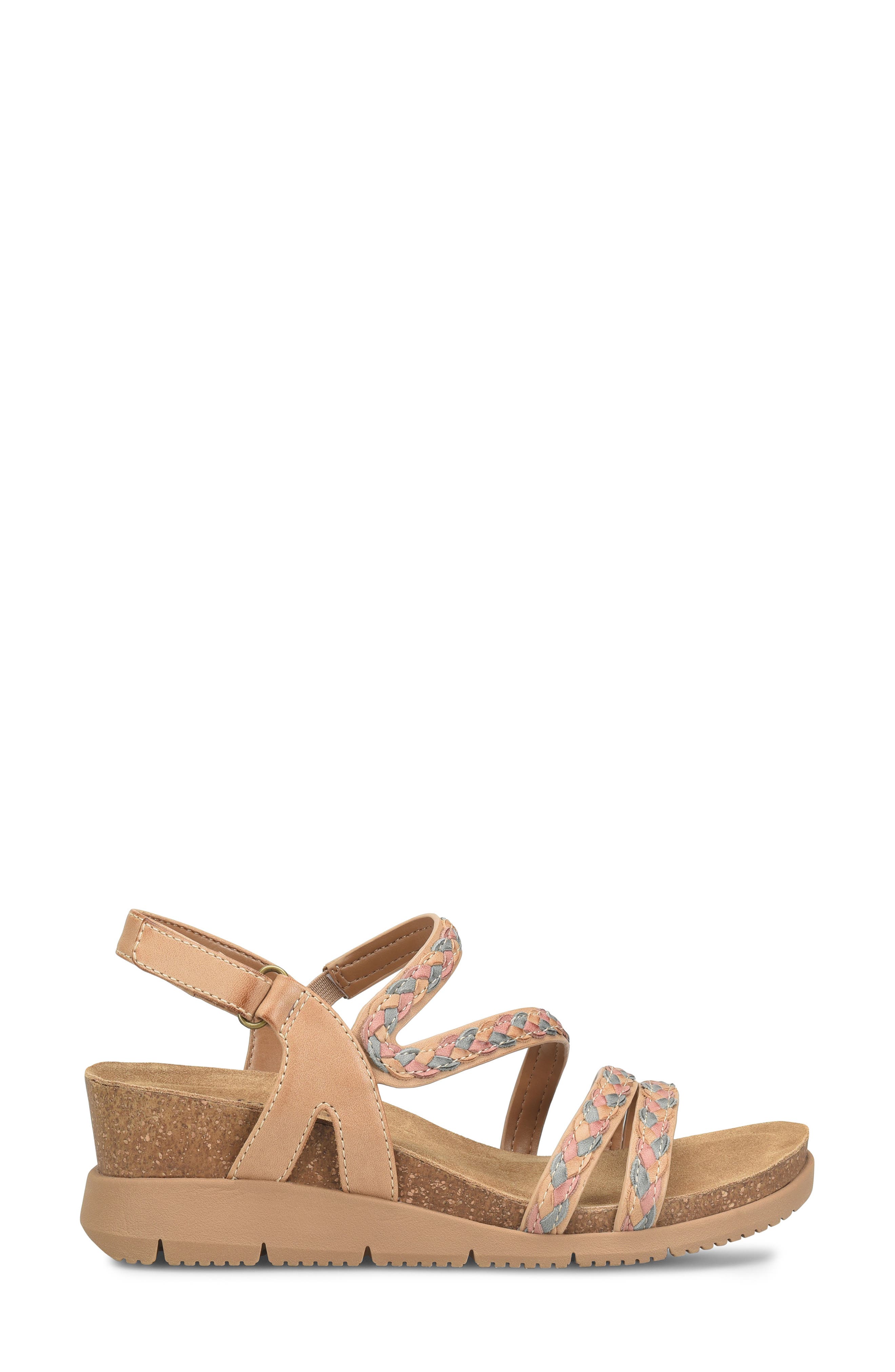 Comfortiva Silvia Wedge Sandal, Alternate, color, New Caramel Multi