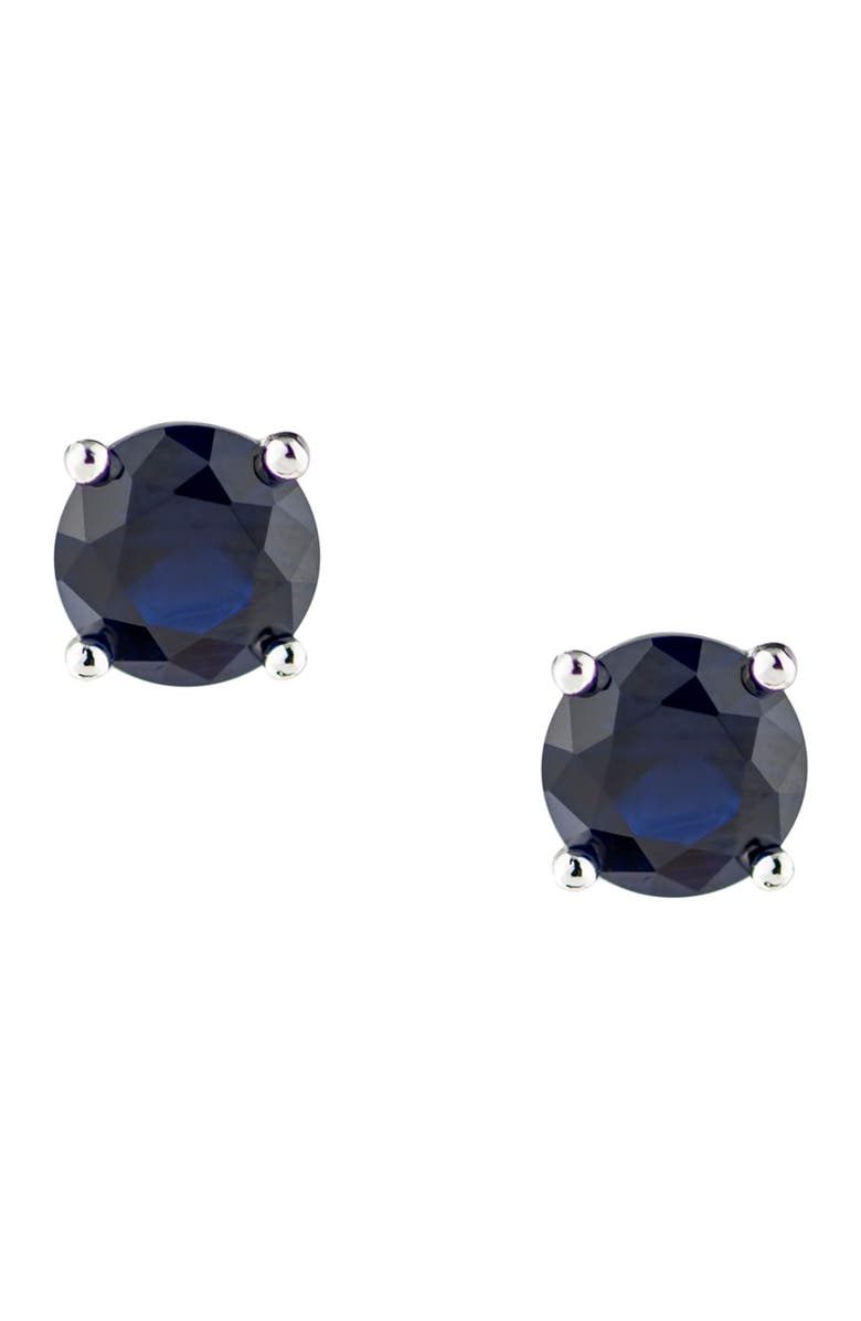 CZ by Kenneth Jay Lane Round Cut CZ Stud Earrings, Main, color, Blue/Silver
