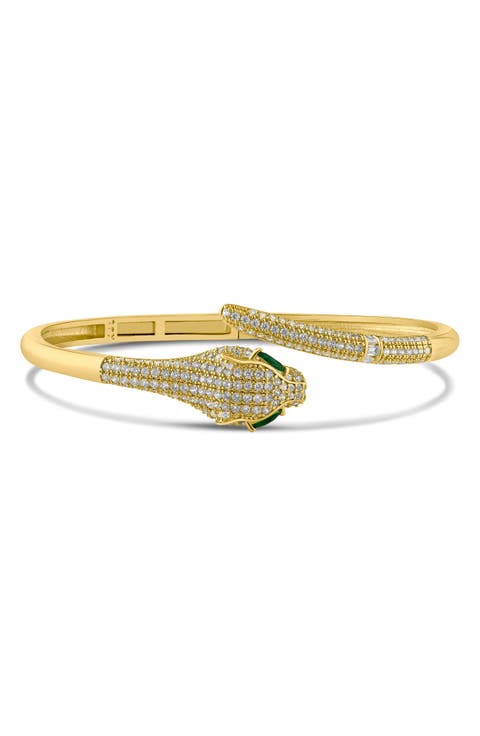Pavé Snake Hinge Bracelet