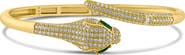 CZ by Kenneth Jay Lane Pavé Snake Hinge Bracelet