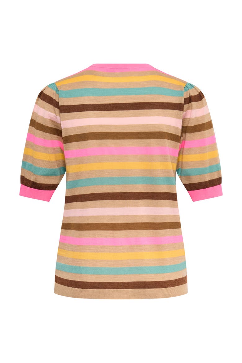 Light Weight Striped Pullover, Alternate, color, Sand / Multicolor