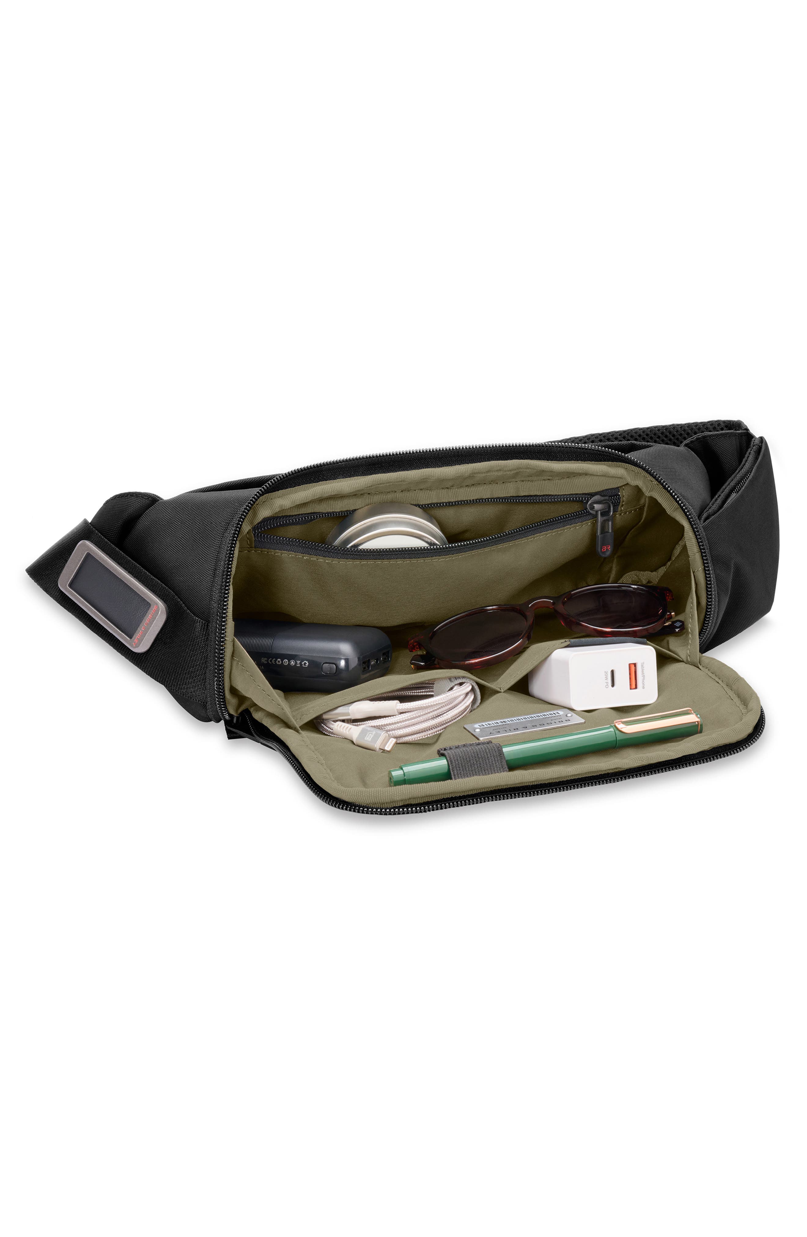 Briggs & Riley HTA Sling Belt Bag, Alternate, color, Black
