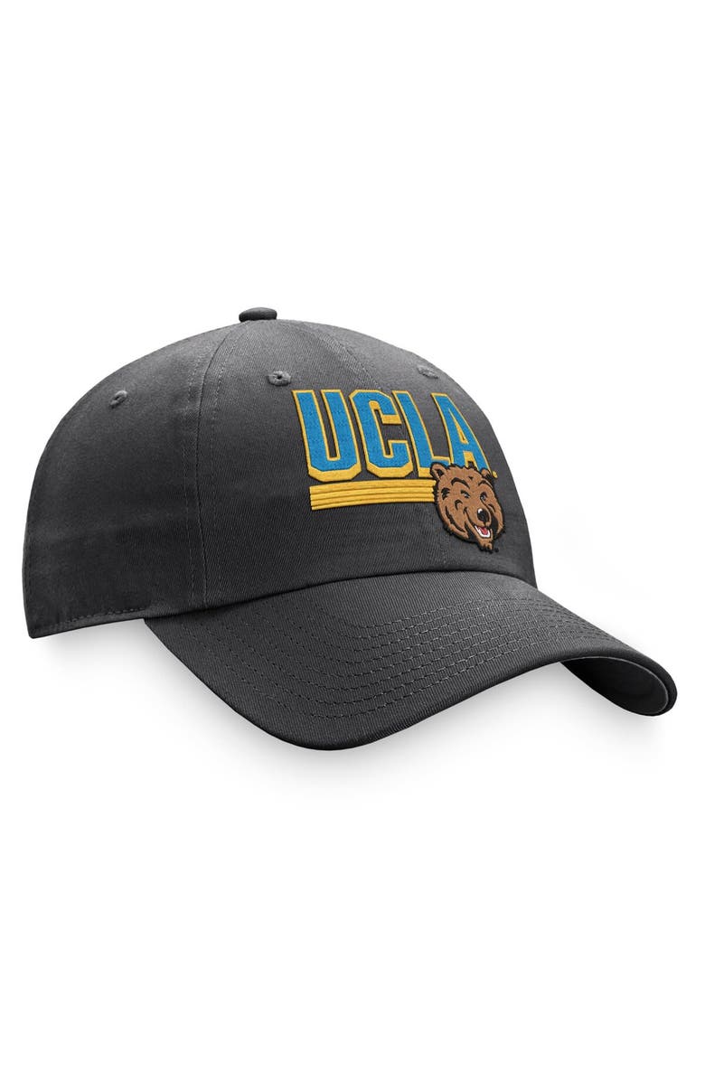 TOP OF THE WORLD Men's Top of the World Charcoal UCLA Bruins Slice Adjustable Hat, Alternate, color,
