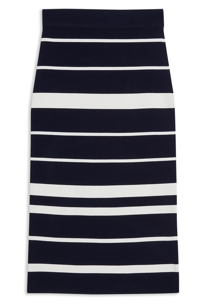 Emiliha Stripe Sweater Skirt, Alternate, color, NAVY