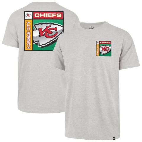 Men's '47  Gray Kansas City Chiefs Chrome Plate Franklin T-Shirt