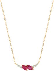 Bony Levy El Mar 18K Yellow Gold Ruby & Diamond Pendant Necklace