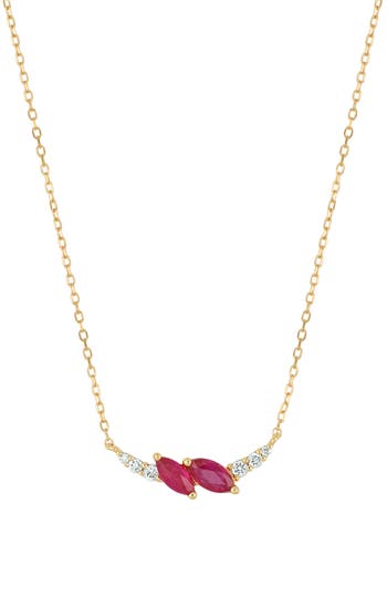 Bony Levy El Mar 18k Yellow Gold Ruby & Diamond Pendant Necklace In Gold