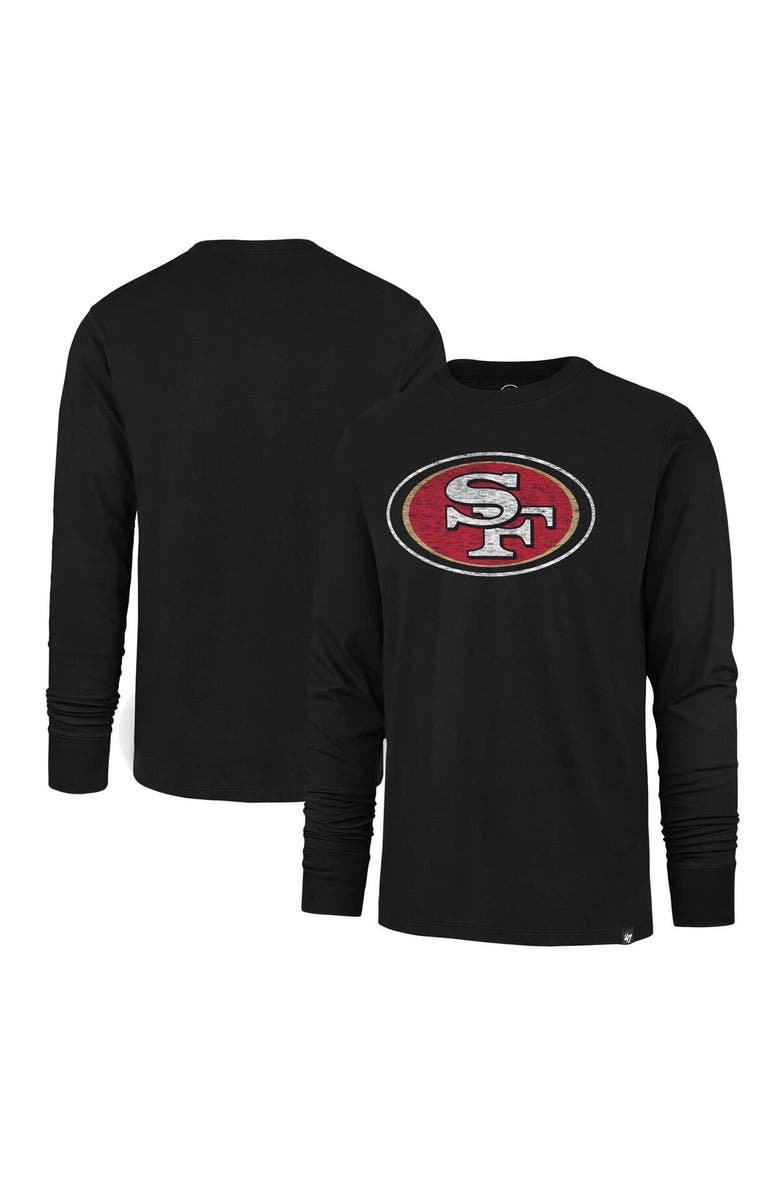 '47 Men's '47 Black San Francisco 49ers Premier Franklin Long Sleeve T-Shirt, Main, color, 