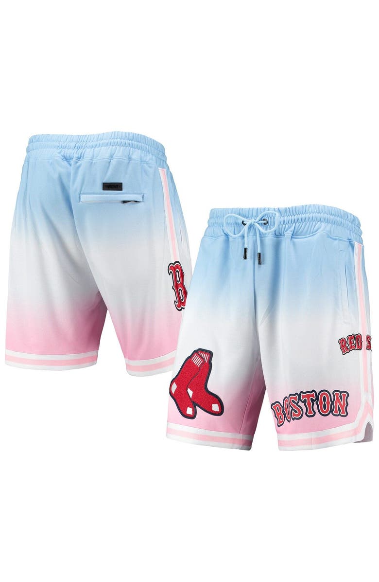 PRO STANDARD Men's Pro Standard Blue/Pink Boston Red Sox Team Logo Pro Ombre Shorts, Alternate, color, Blue