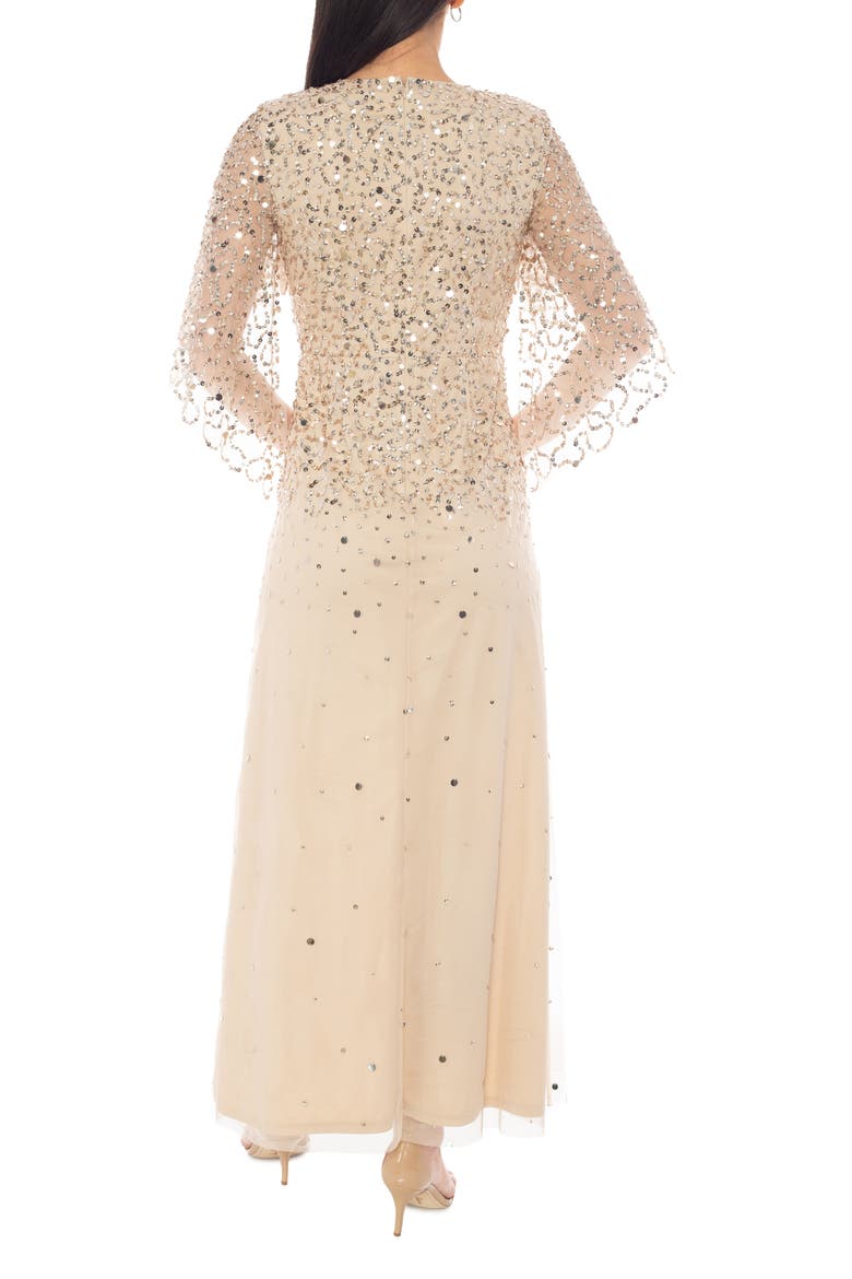 sequin flutter sleeve dress FRAME Sequin Flutter Sleeve Dress | Black