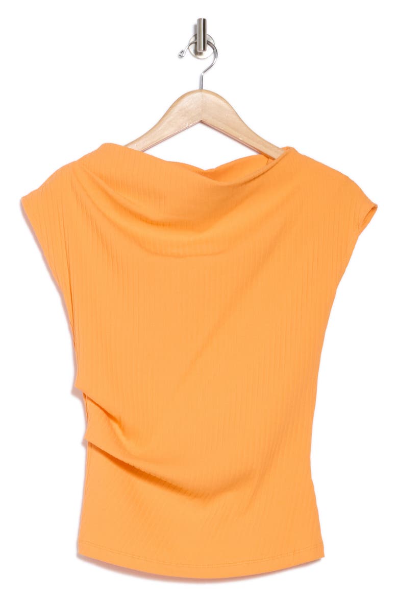 Rib Asymmetric Top, Alternate, color, ORANGE