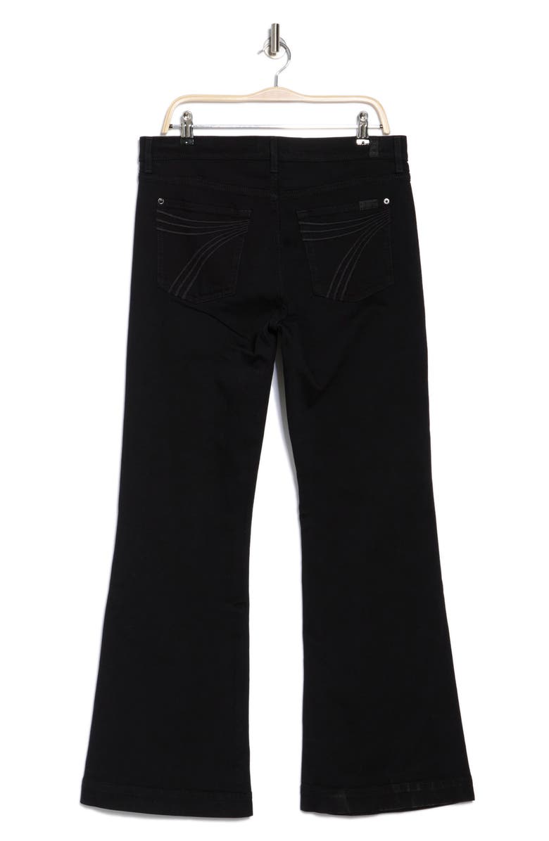 7 For All Mankind Embroider Pocket Flare Trouser, Alternate, color, Black