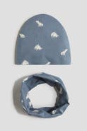 H&M 2-piece Beanie And Tube Scarf Set