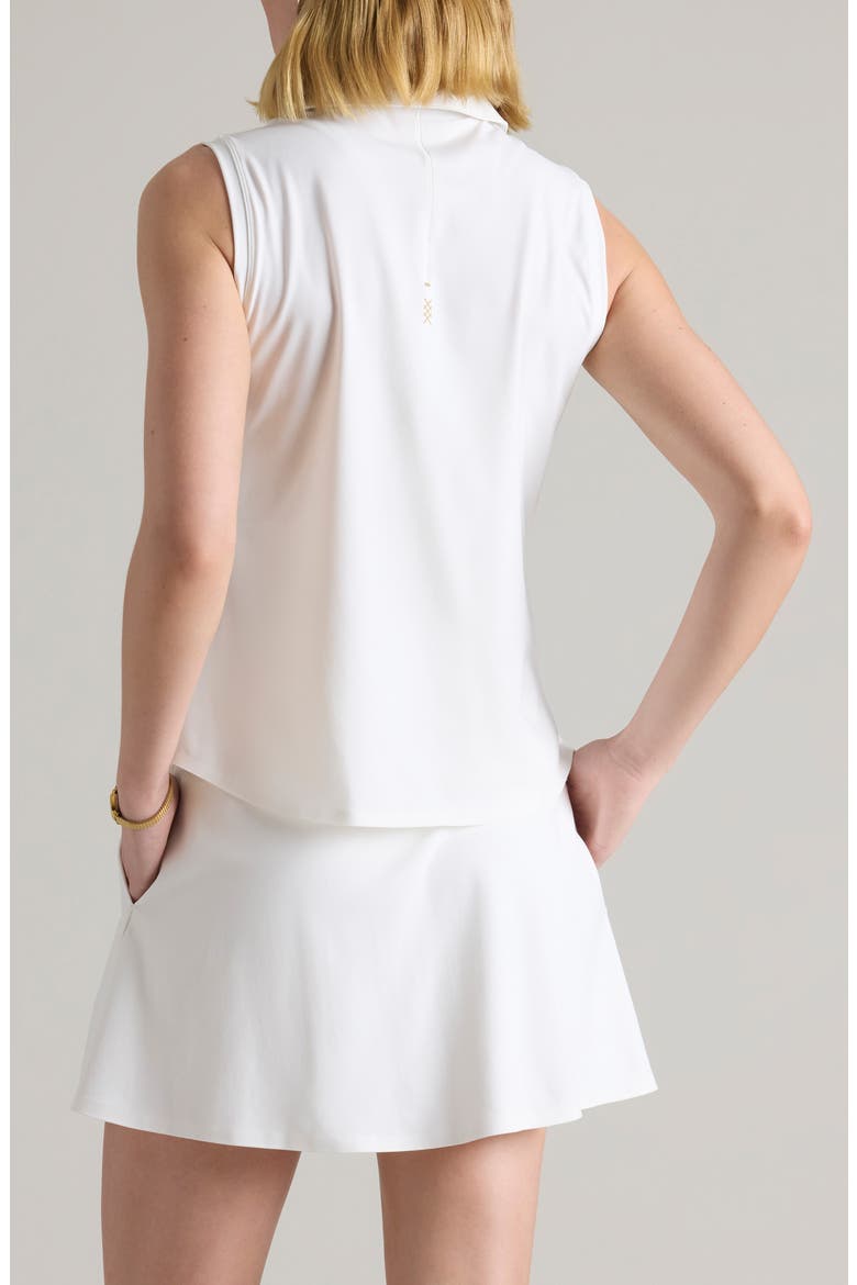 Course to Court Sleeveless Polo, Alternate, color, SNOW WHITE