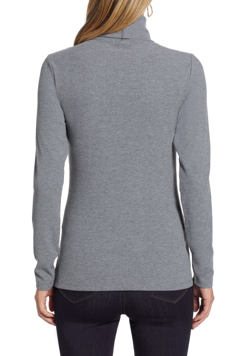 Ribbed Turtleneck, Alternate, color, GREY DARK HEATHER