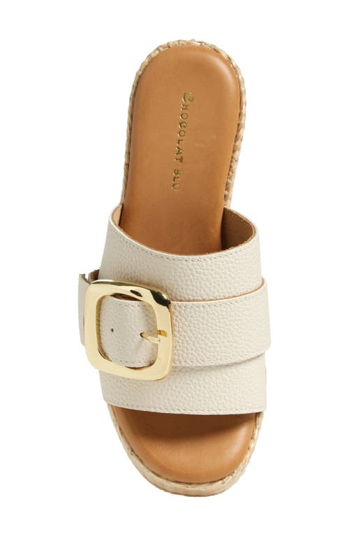 Chocolat Blu Jana Platform Wedge Slide Sandal In Ice Leather