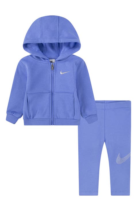 Zip Hoodie & Stretch Leggings Set (Baby)