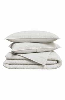 Woven & Weft Reversible Honeycomb Waffle Cotton Quilt & Sham Set