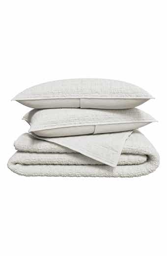 Woven & Weft Reversible Honeycomb Waffle Cotton Quilt & Sham Set