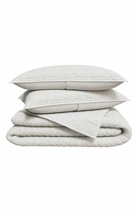 Woven & Weft Reversible Honeycomb Waffle Cotton Quilt & Sham Set