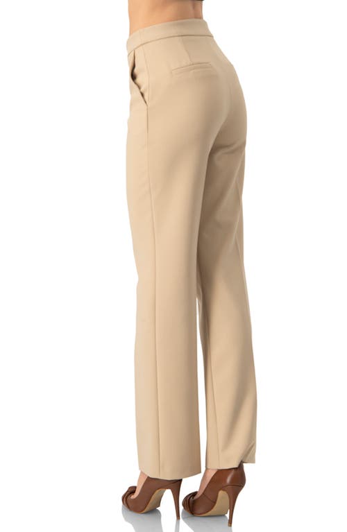 Ivonne Beige Tailored Trousers In Sand