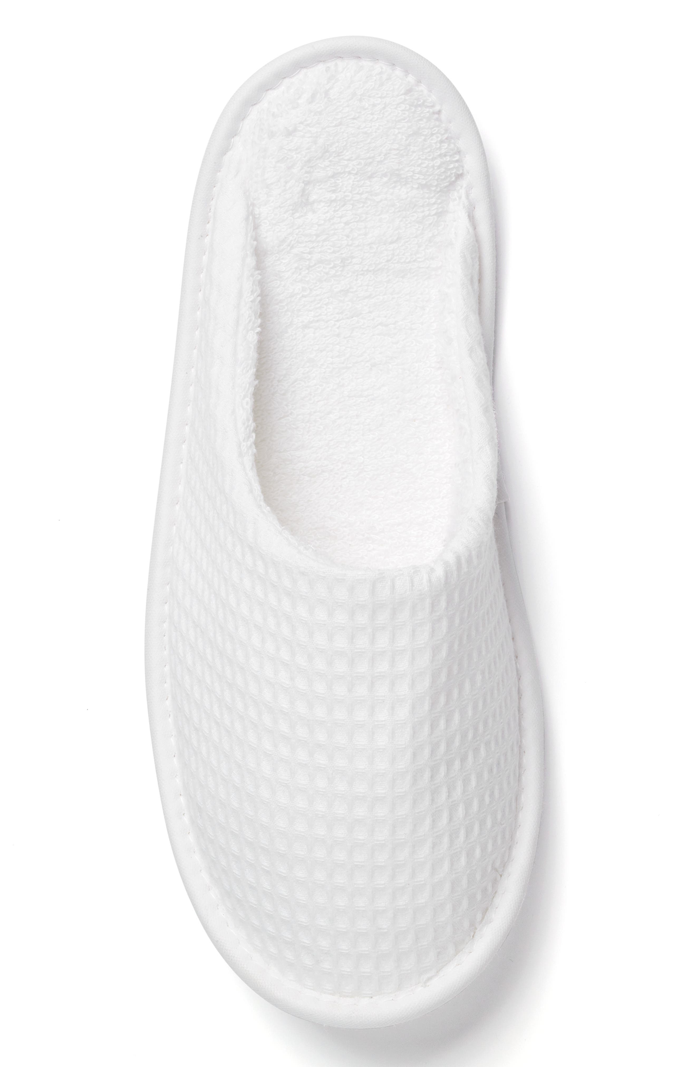 Unisex Waffle Slipper, Alternate, color, WHITE