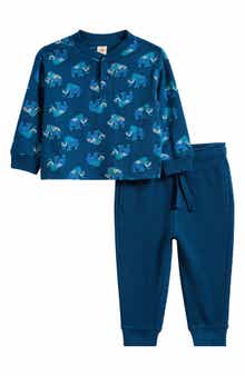 Tucker + Tate Kids' Print Cotton Henley & Waffle Joggers Set