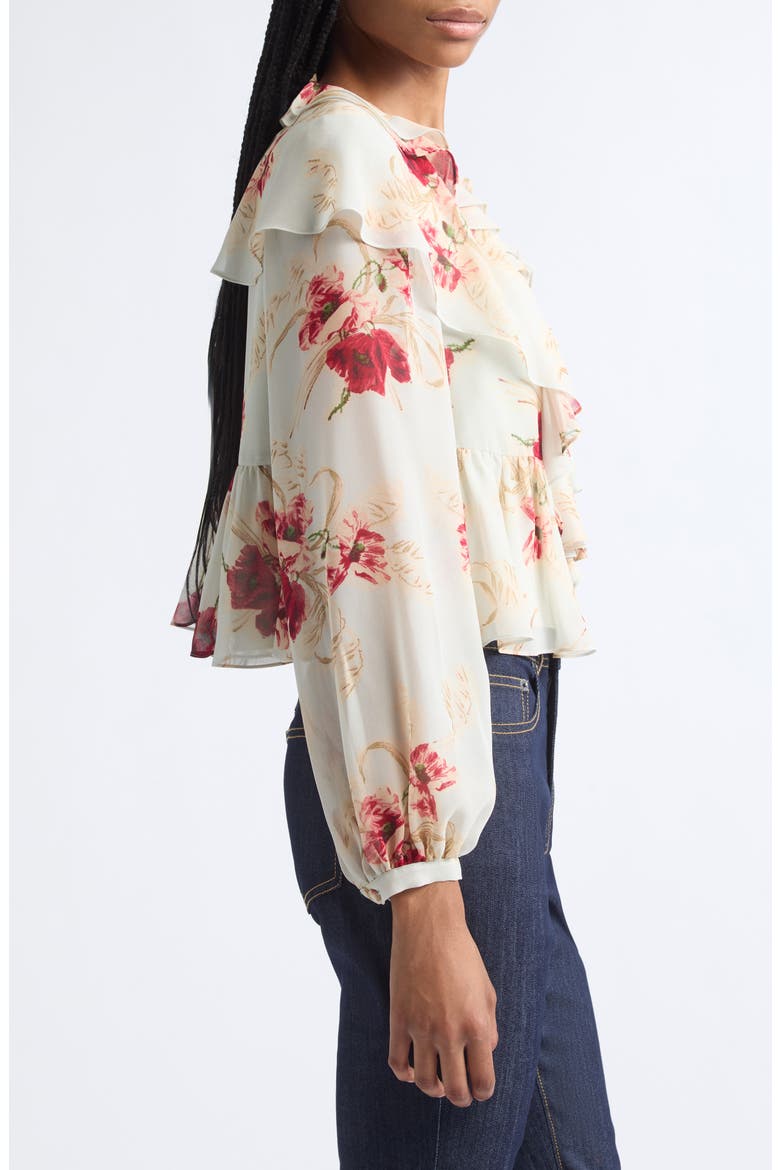 Aurore Wilted Poppy Ruffled Top, Alternate, color, POWDER BLUE MULTI