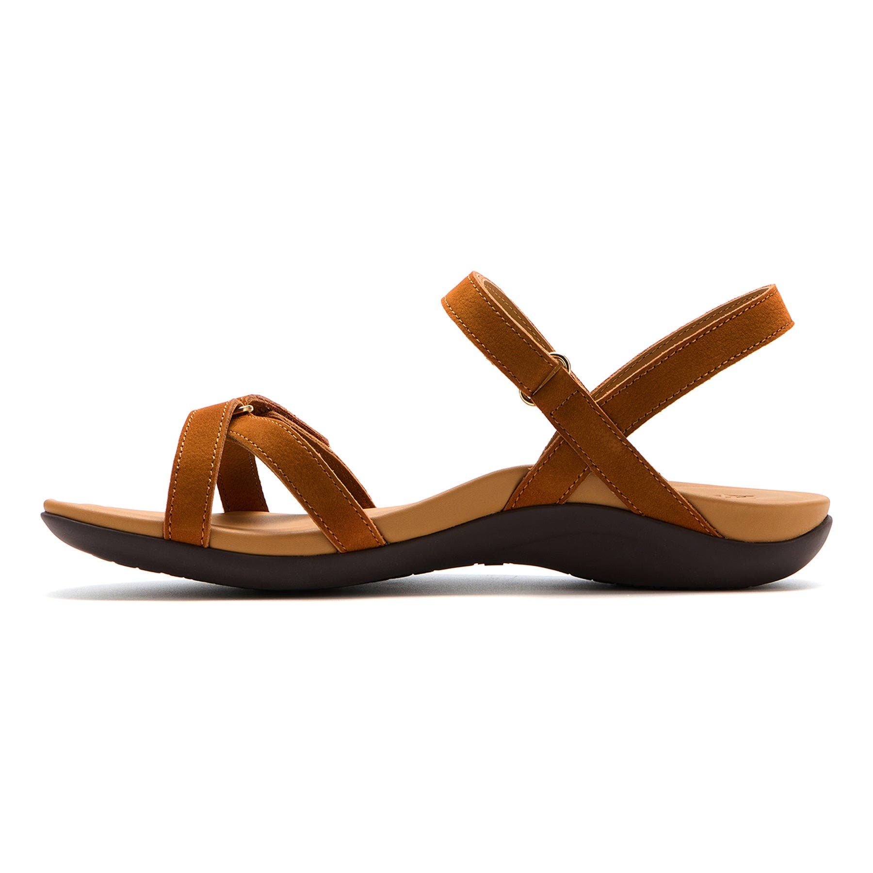 Oasis Cross Sandal, Alternate, color, Pecan