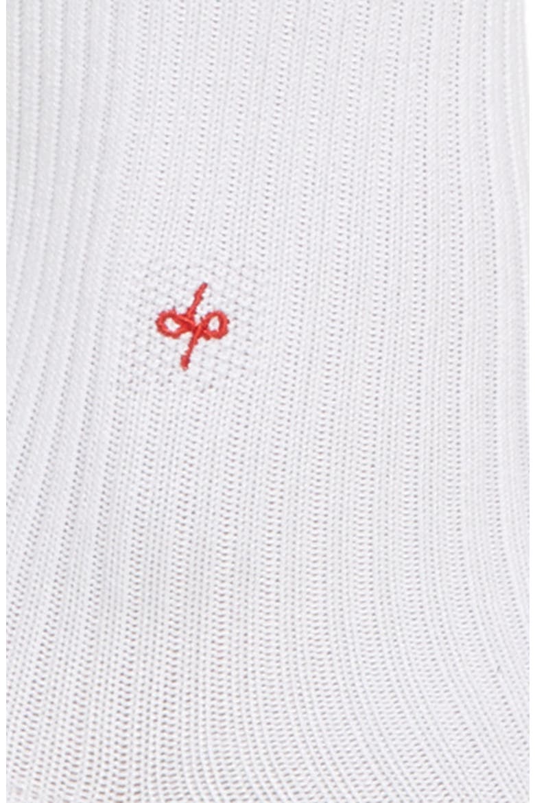 Rib Crew Socks, Alternate, color, WHITE JACK