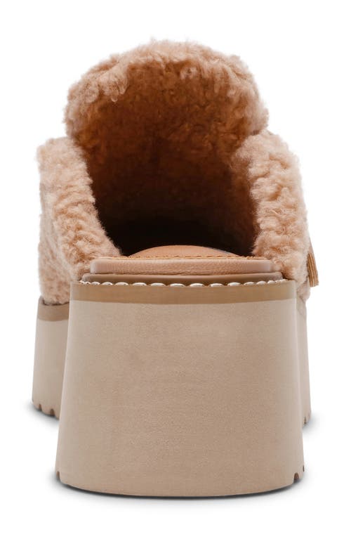 Dolce Vita Dv By  Cozy Faux Shearling Platform Clog In Brown