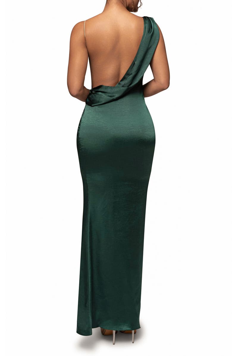 JLUXLABEL Belle Drapey Satin Column Gown, Alternate, color, 