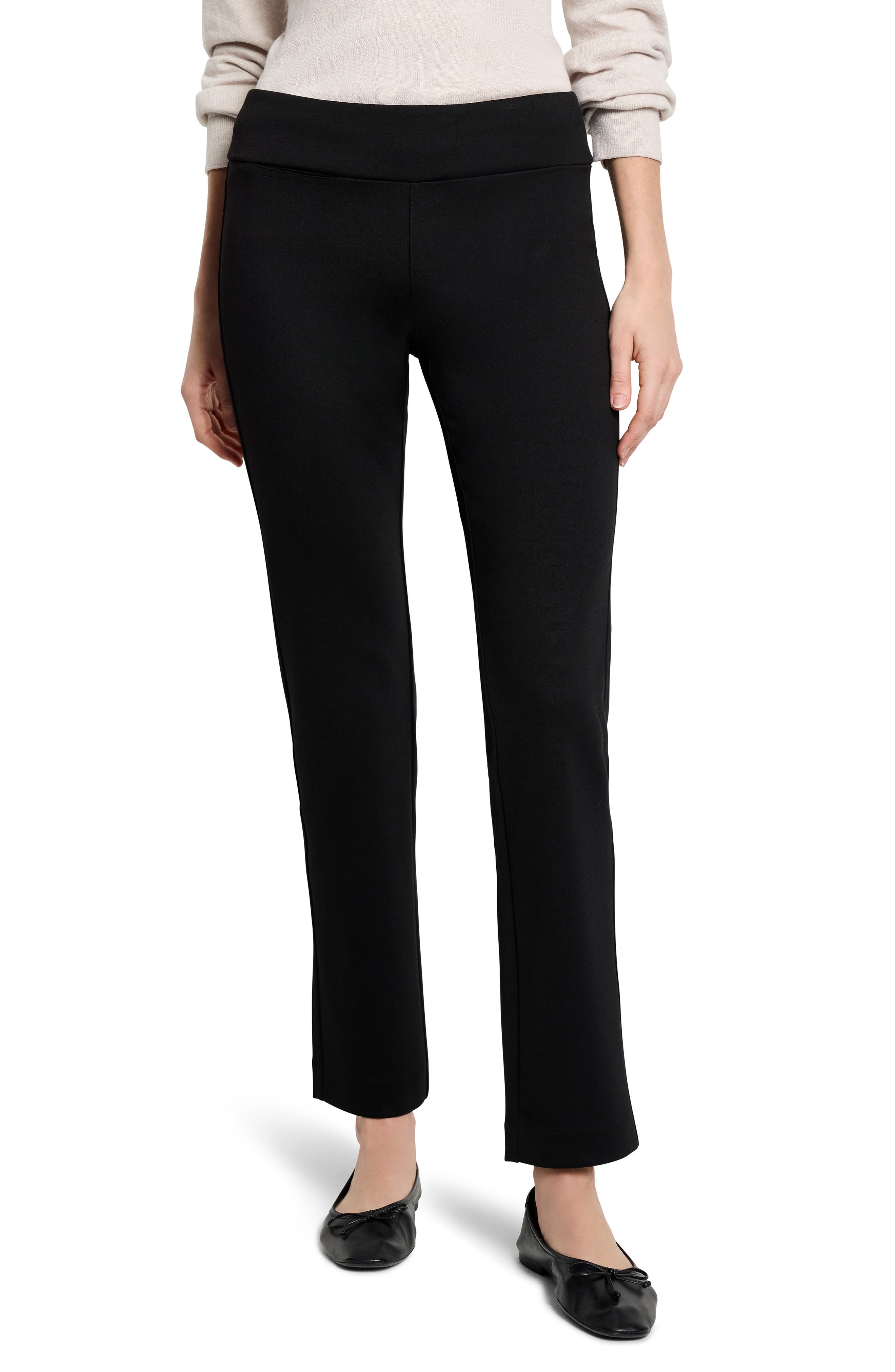 NIC+ZOE Copley Pull-On Straight Leg Ponte Pants