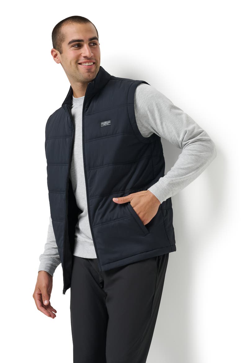 Palisades Nylon Puffer Vest, Alternate, color, BLACK