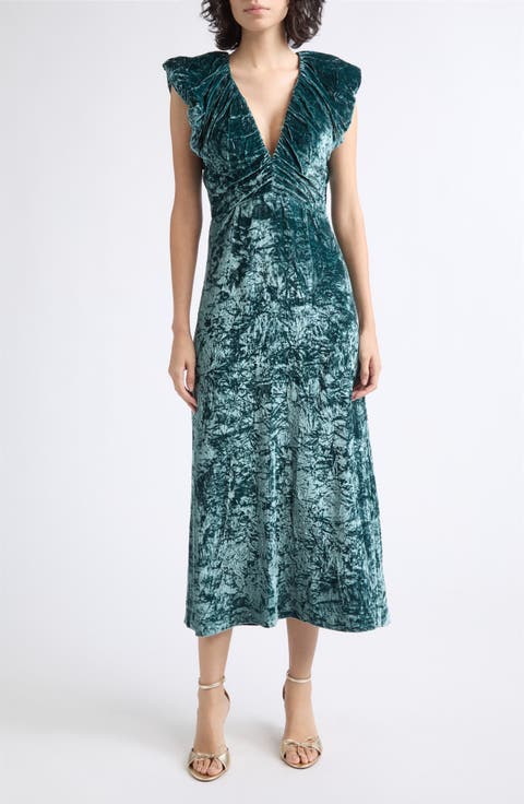 Astra V-Neck Velvet Cocktail Dress