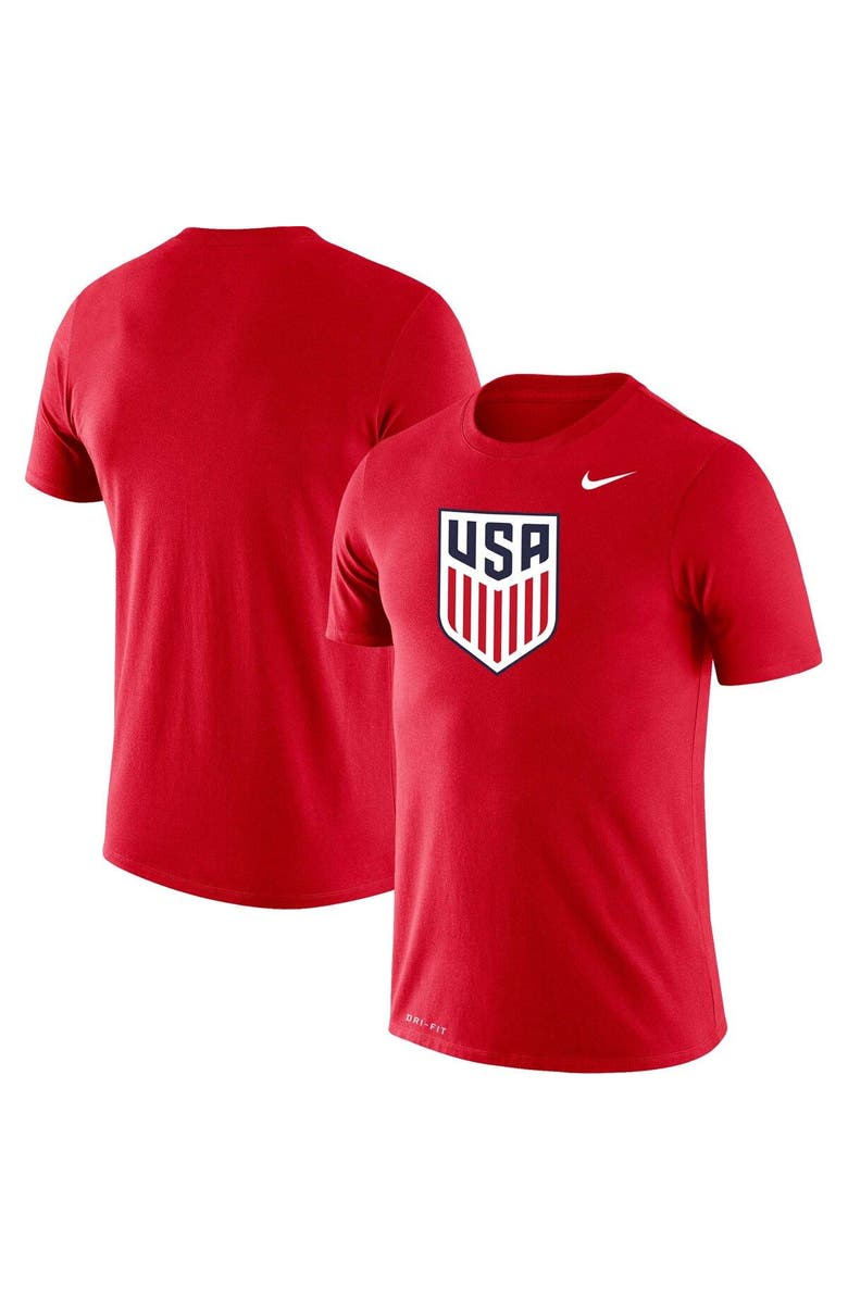 Nike Men's Nike Red USMNT Primary Logo Legend Performance T-Shirt, Main, color, 